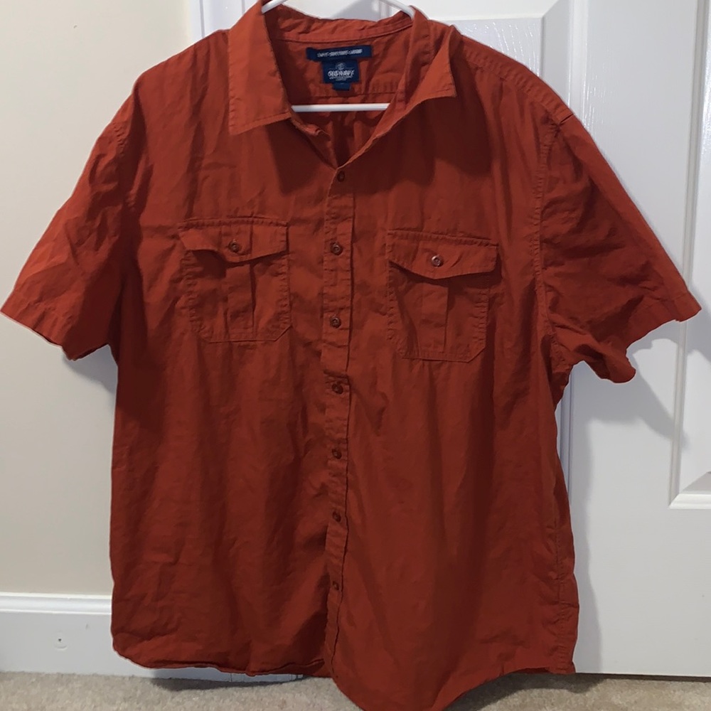 Old Navy slim fit button down short sleeve top